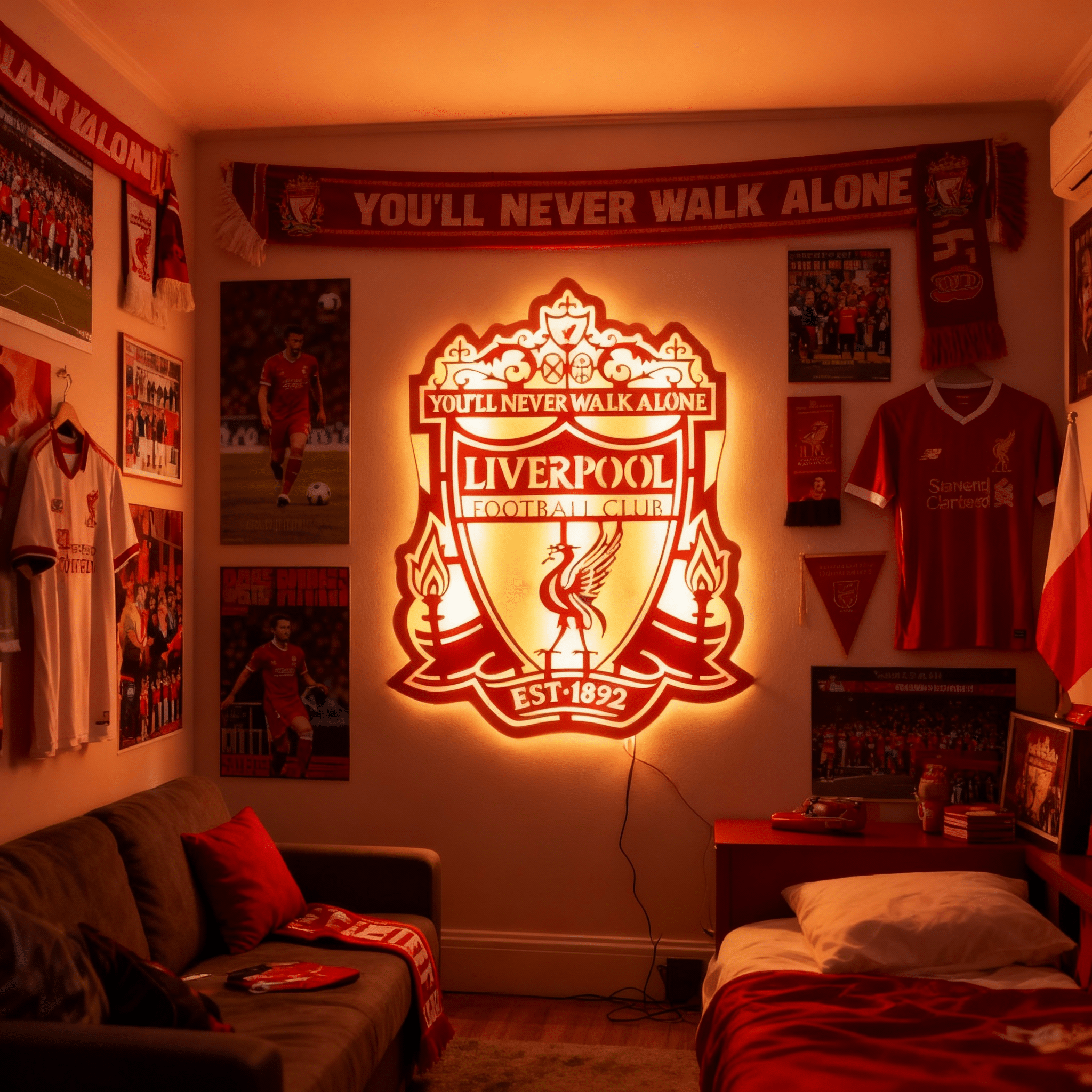 Personalized Football Led logo - HUSTLEZY