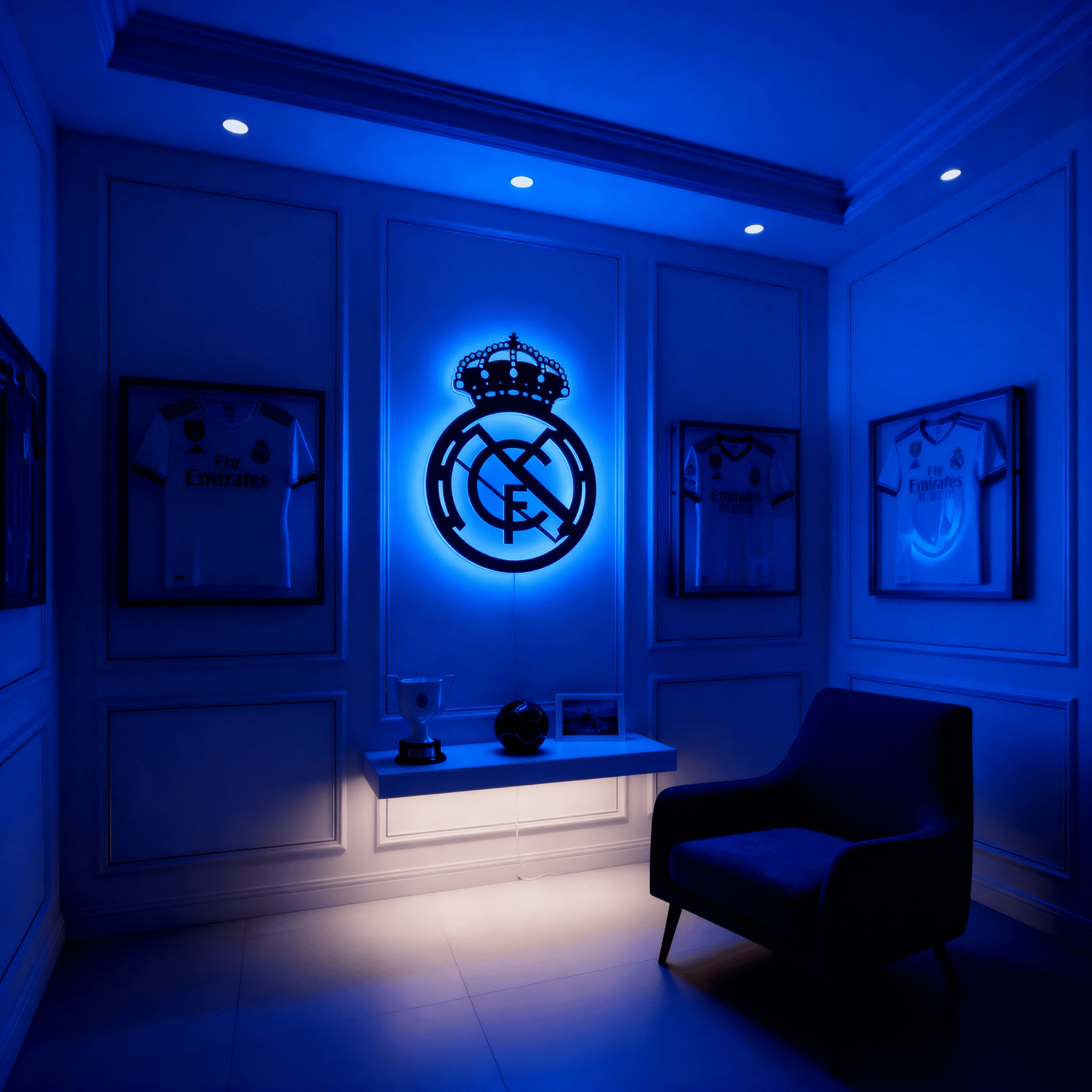 Real Madrid LED Logo - HUSTLEZY