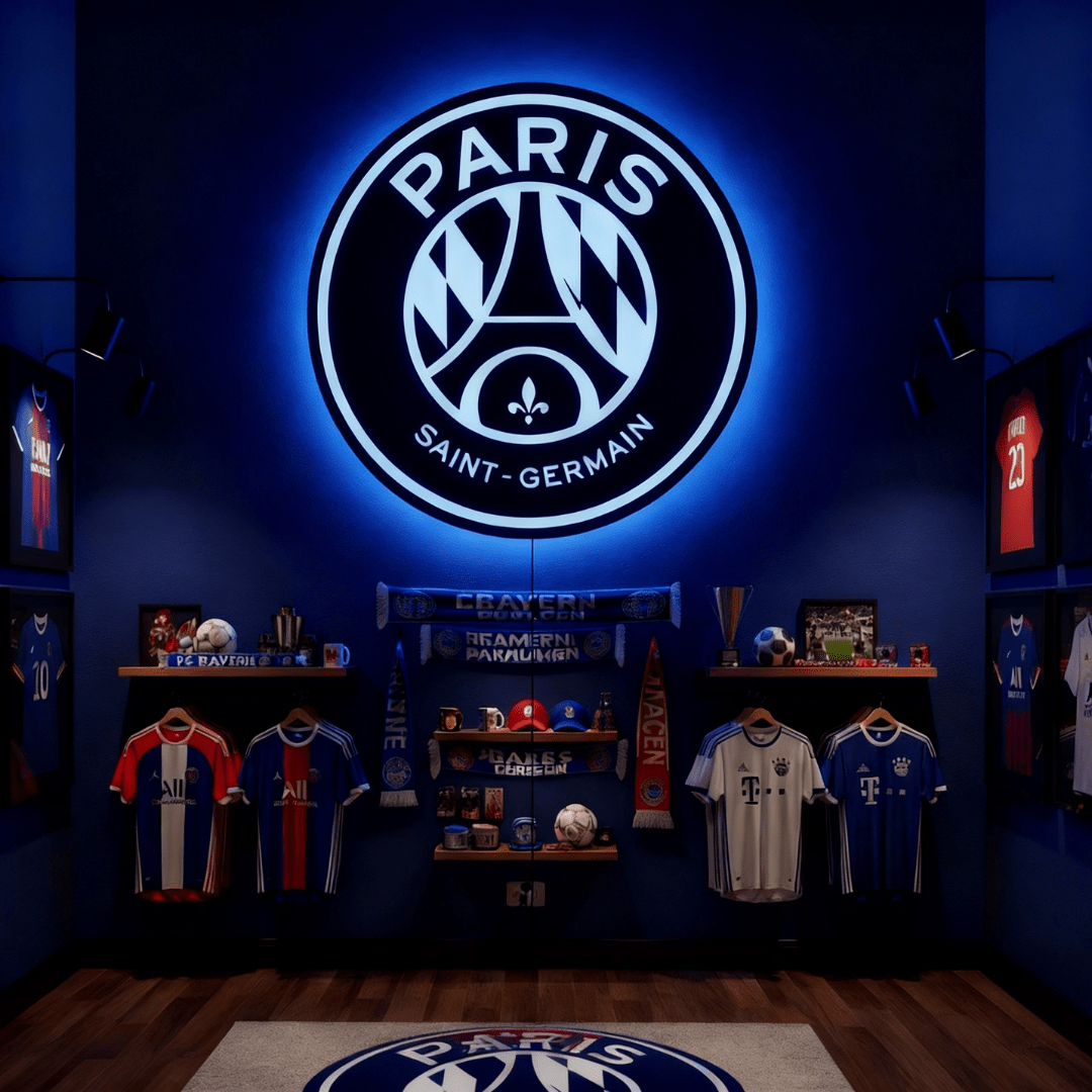 Paris Saint - Germain F.C. LED Logo - HUSTLEZY