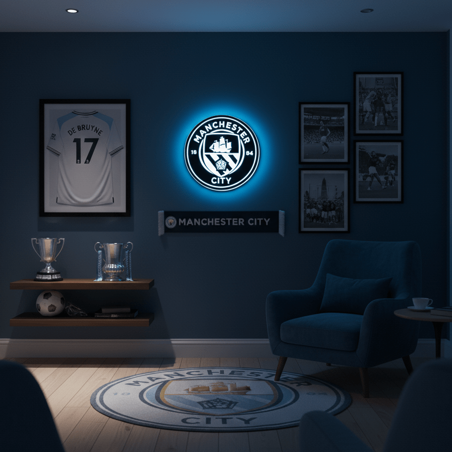 Manchester City LED Logo - HUSTLEZY