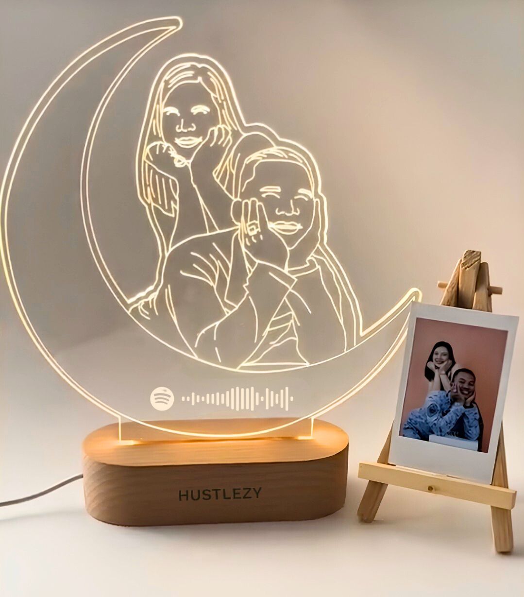Personalised Moon Essence Illusion Lamp - HUSTLEZY