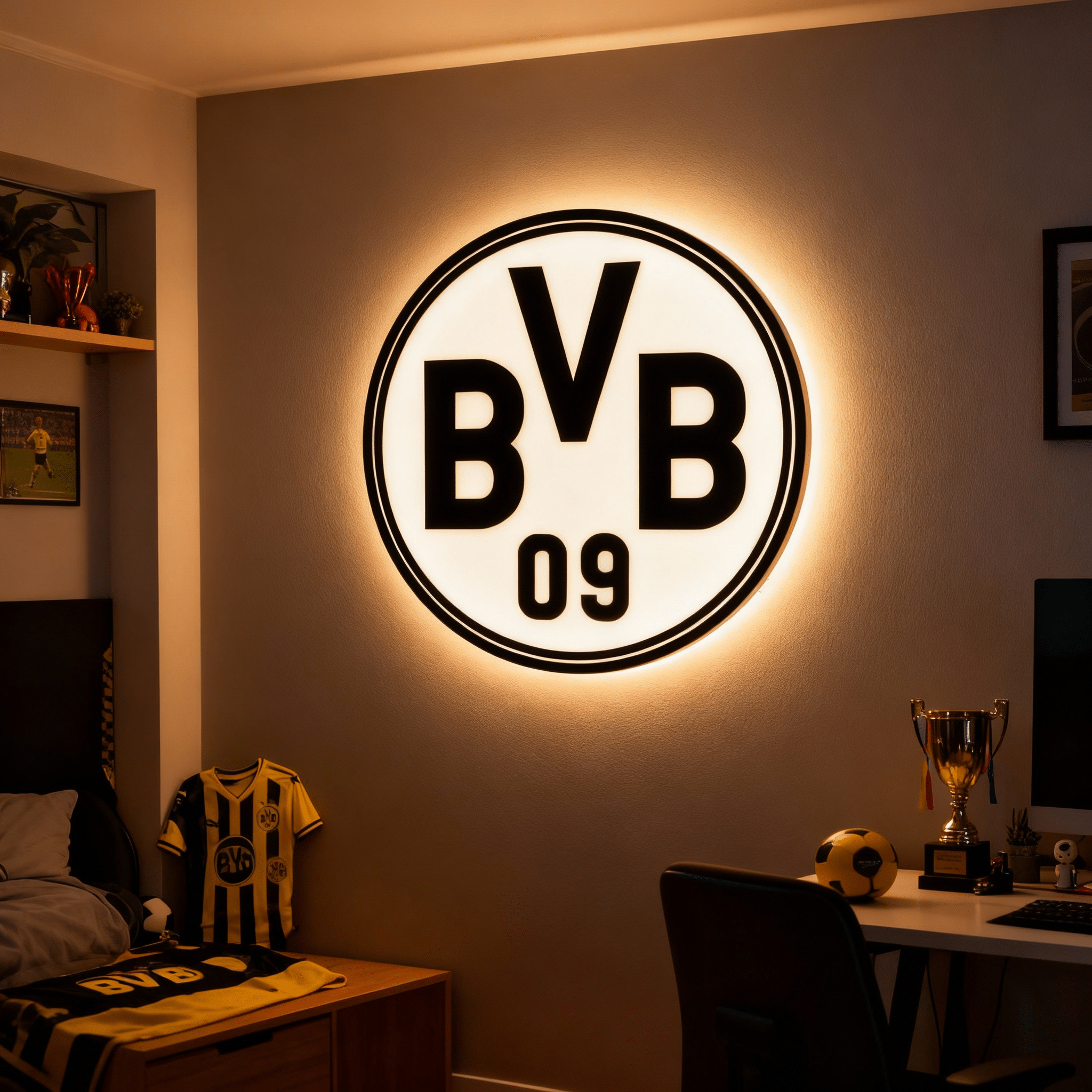 Borussia Dortmund LED Logo - HUSTLEZY