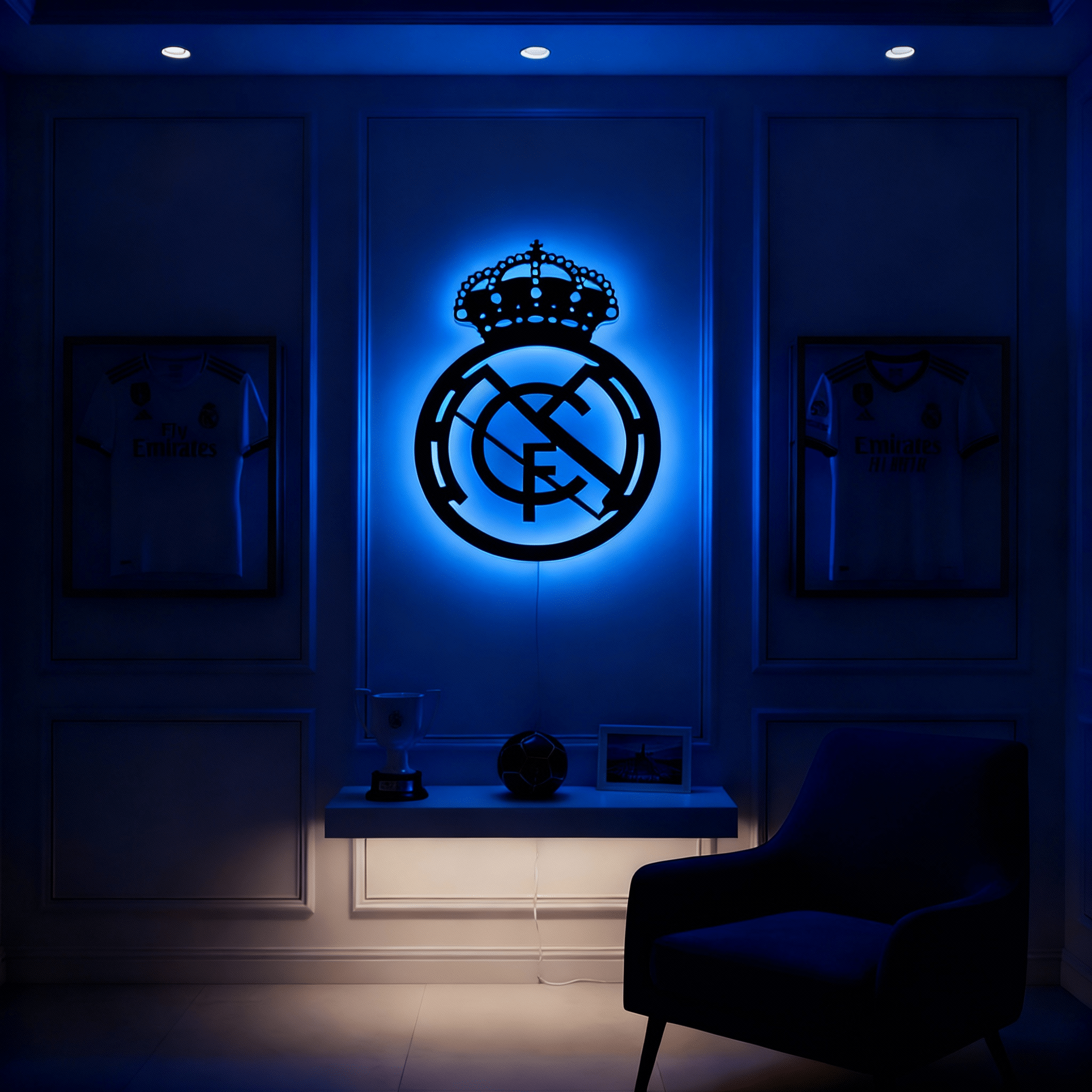 Real Madrid LED Logo - HUSTLEZY