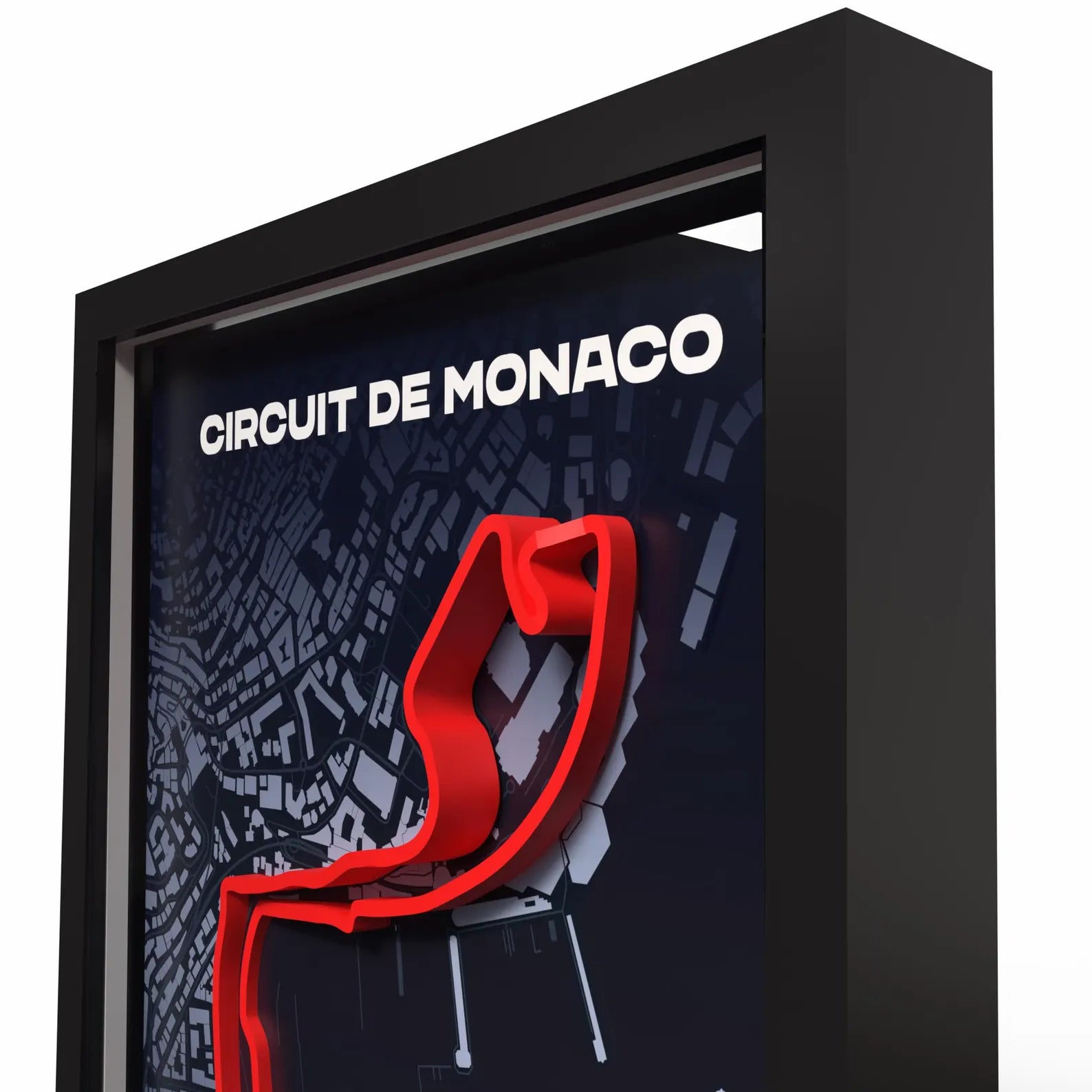 3D Formula Track Wall Art — Monaco Circuit Edition