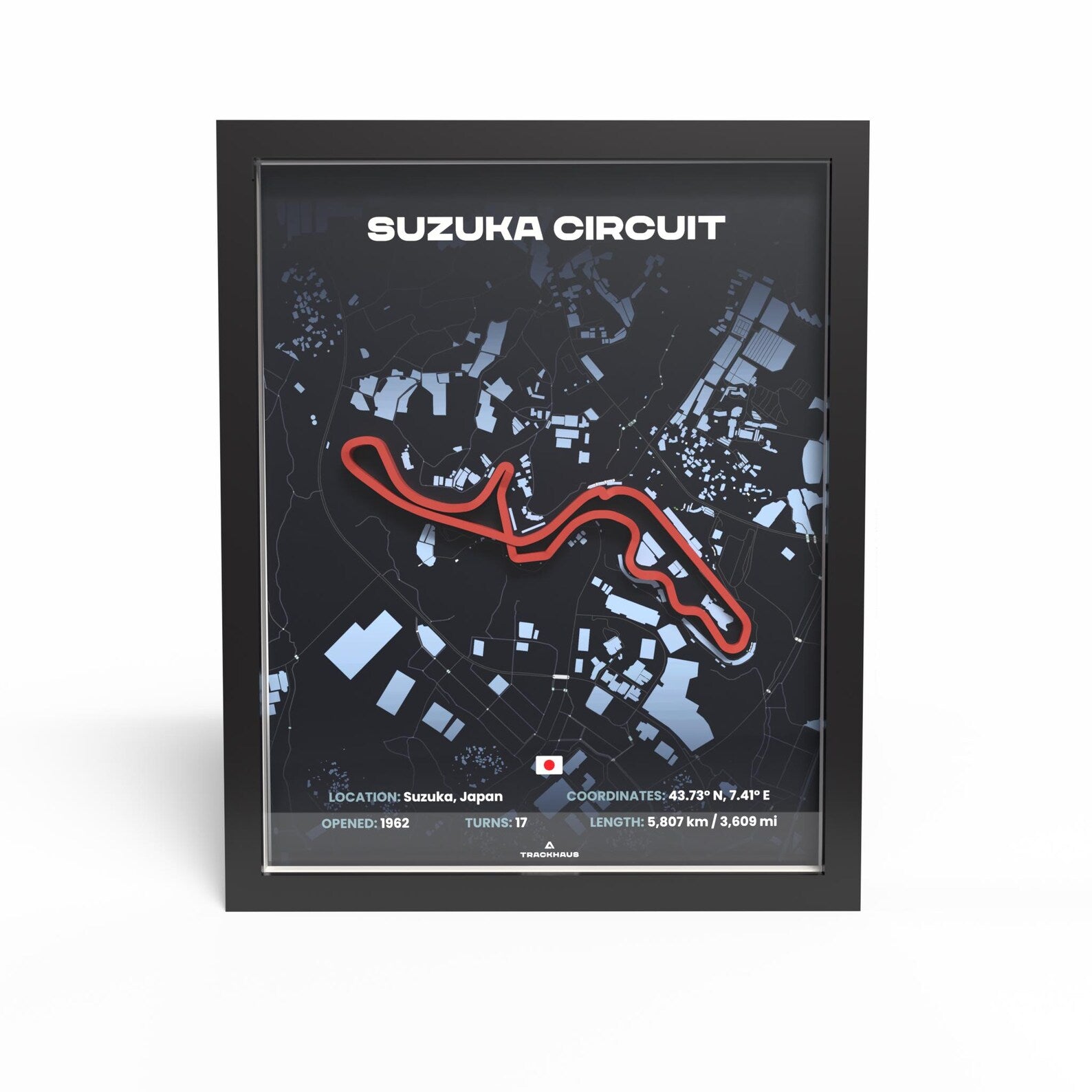 3D Formula Track Wall Art — Suzuka Circuit Edition