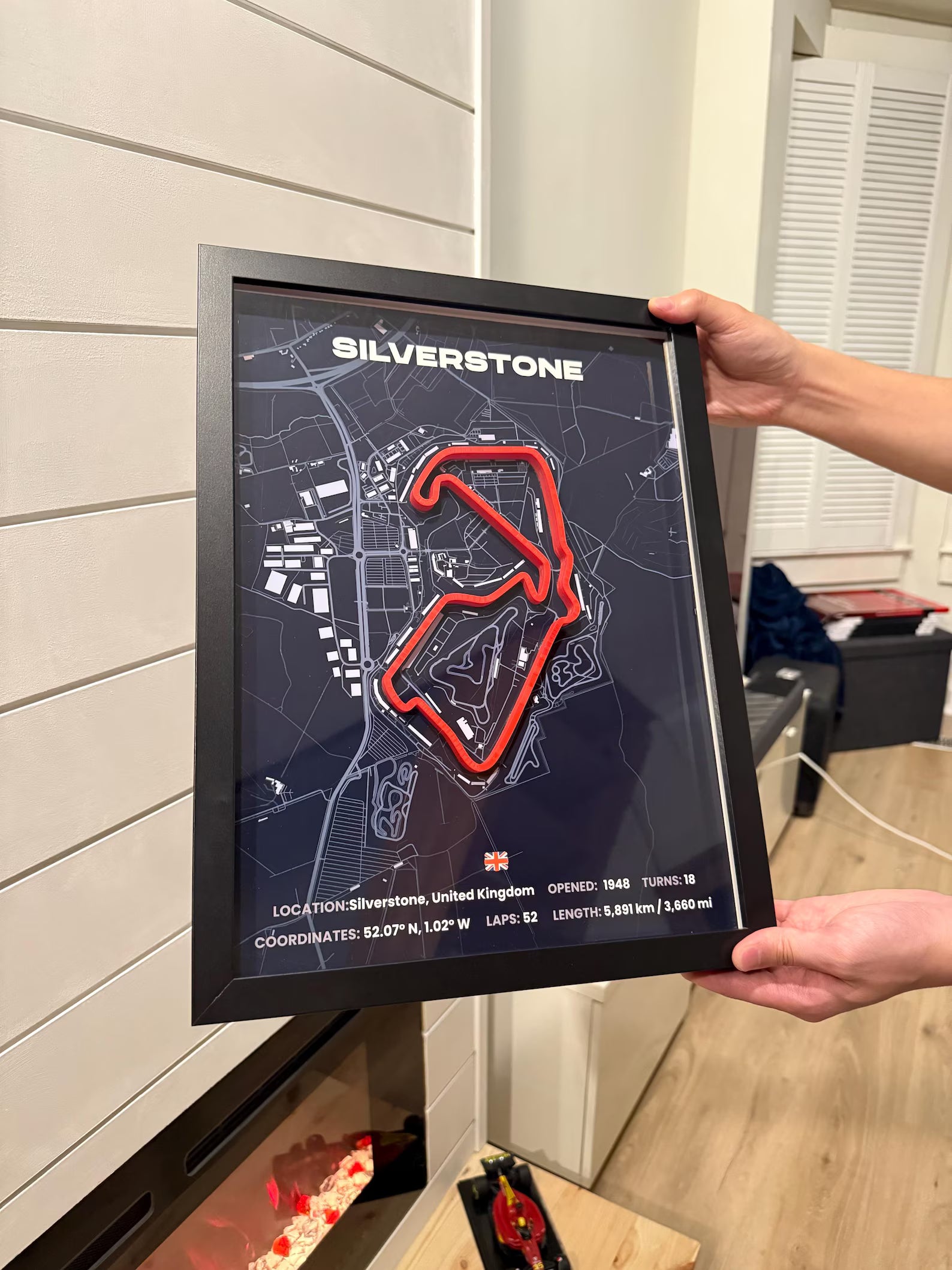 3D Formula Track Wall Art — Silverstone Circuit Edition