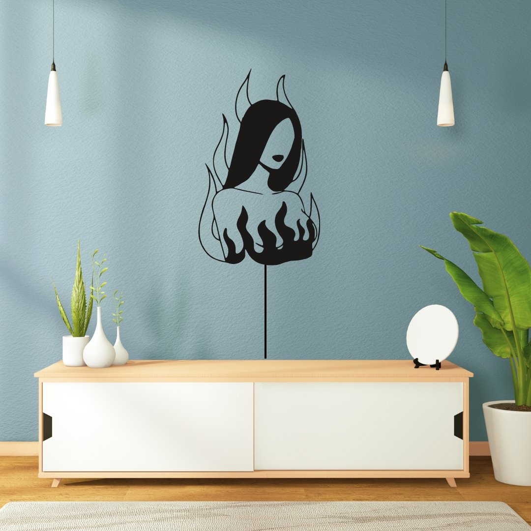 Girl On Flame LED Logo