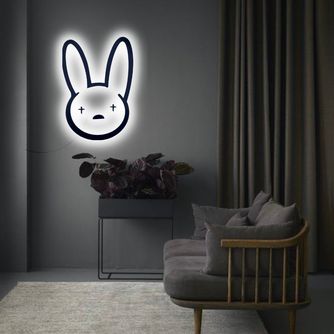 Bad bunny LED Logo - HUSTLEZY