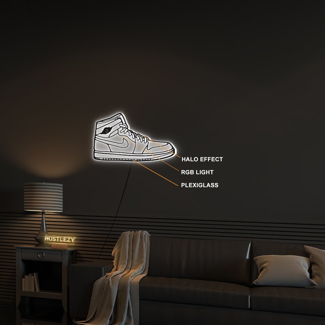 AJ1 LED Logo - HUSTLEZY