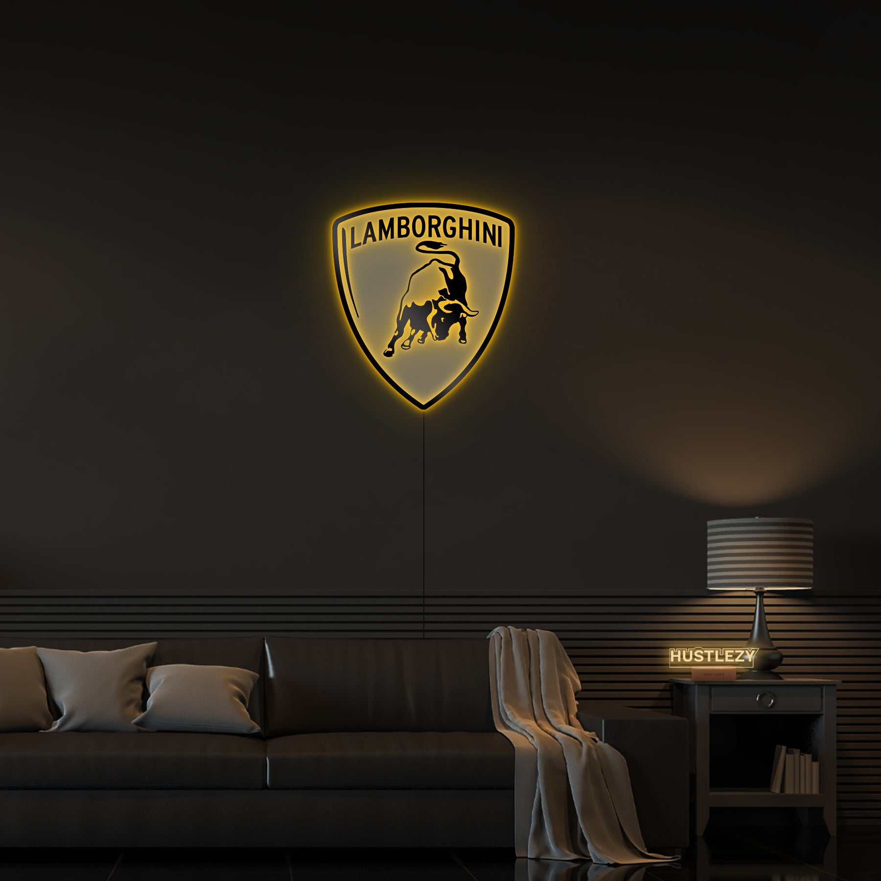 Lamborghini Led Logo - Hustlezy