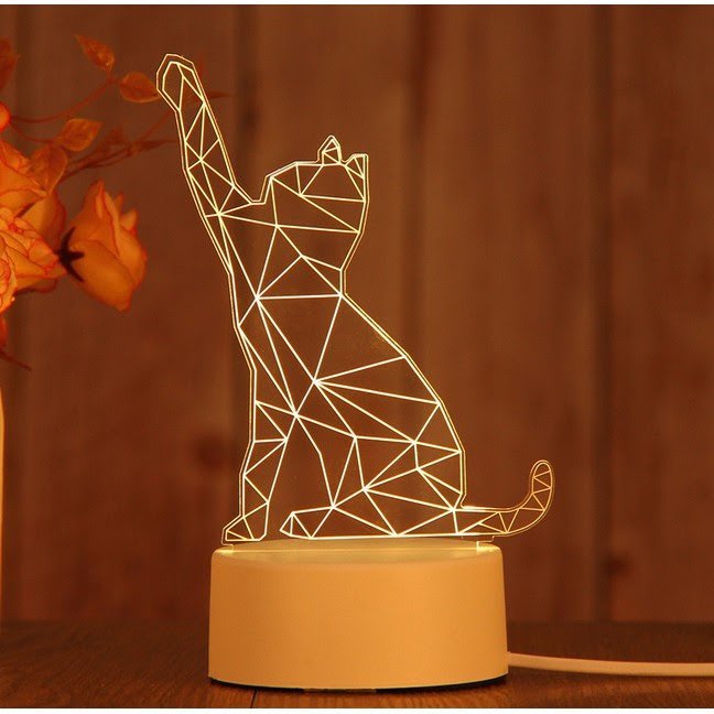 Cat Acrylic LED Table Lamp