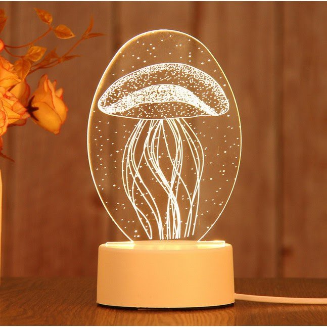 Jellyfish Acrylic LED Table Lamp