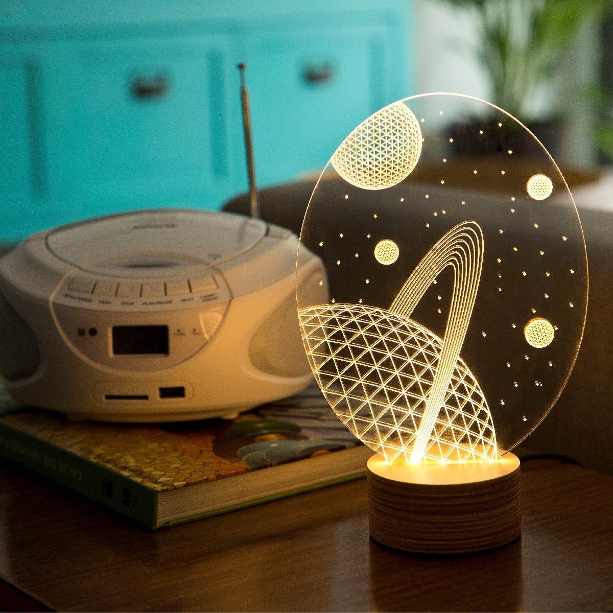 Saturn Acrylic LED Table Lamp - HUSTLEZY