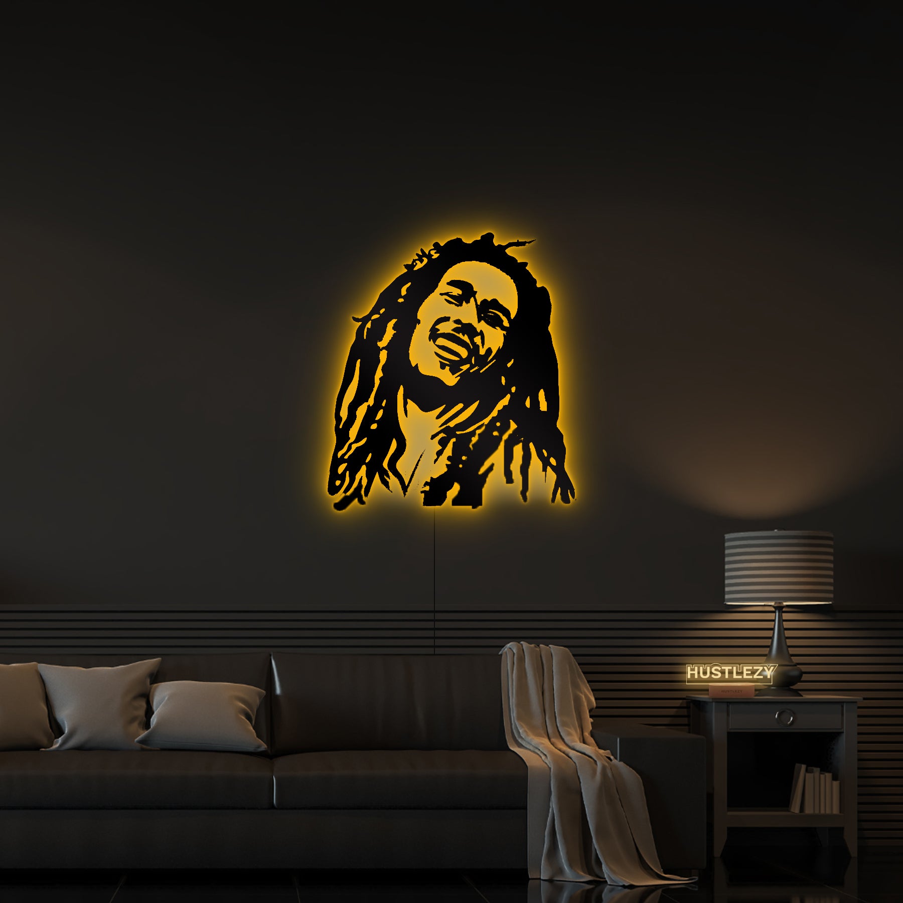 Bob Marley Led Potrait-Illuminihub - Hustlezy