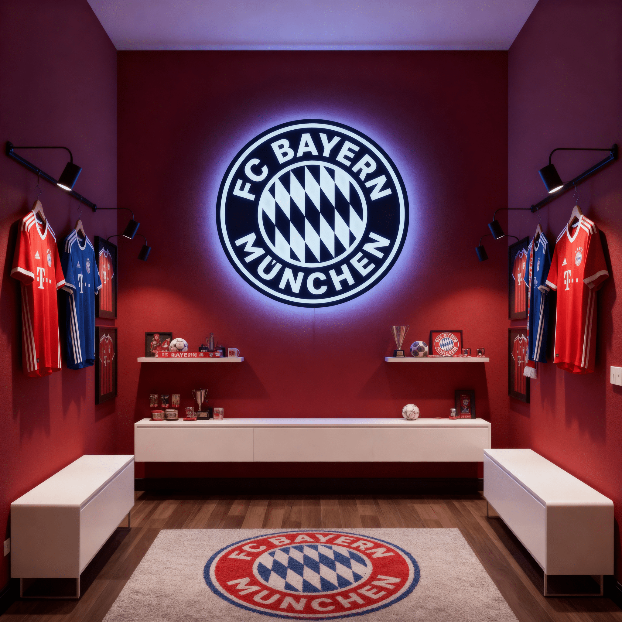 FC Bayern München LED Logo - HUSTLEZY