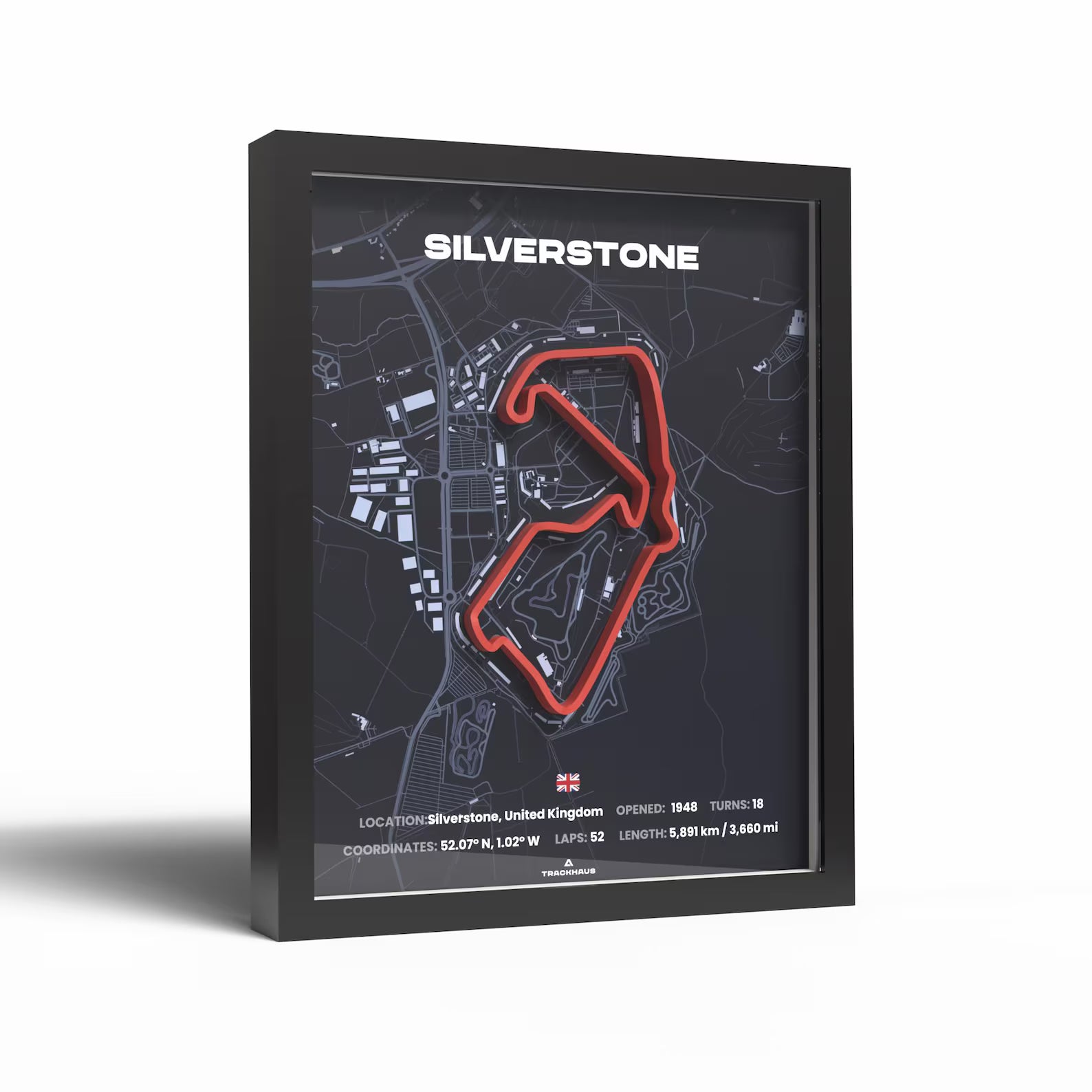 3D Formula Track Wall Art — Silverstone Circuit Edition