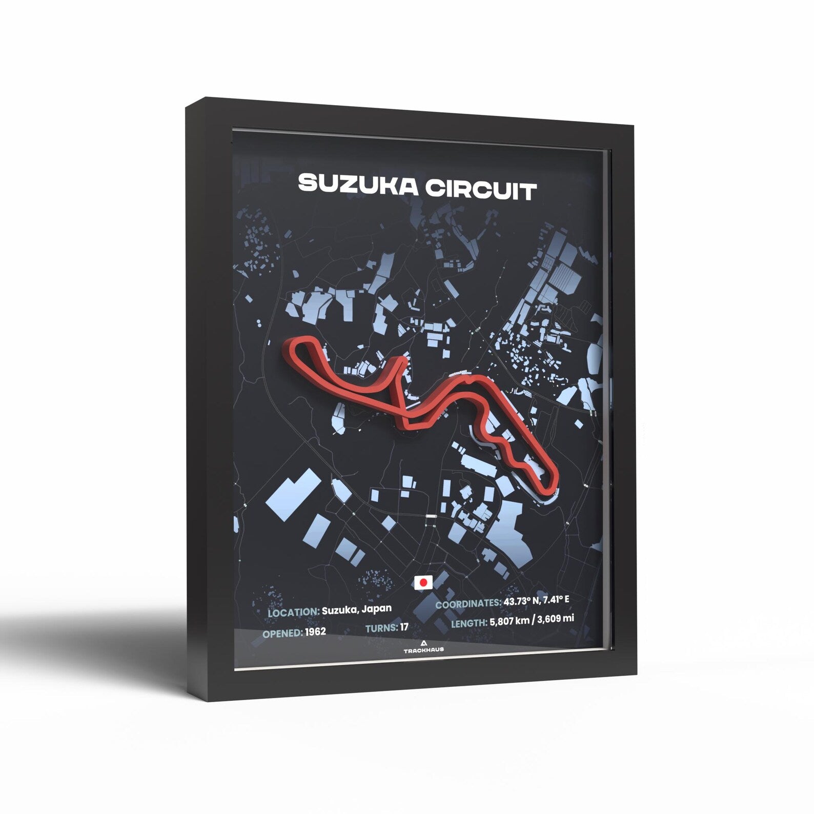 3D Formula Track Wall Art — Suzuka Circuit Edition