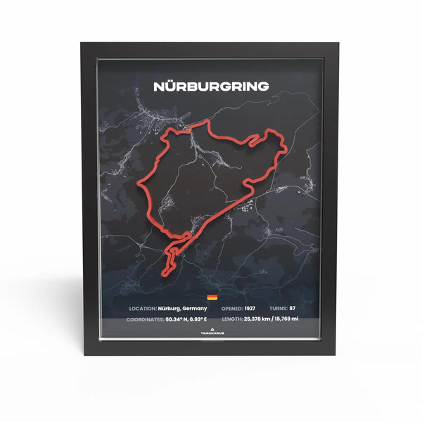 3D Formula Track Wall Art — Nürburgring Circuit Edition - HUSTLEZY