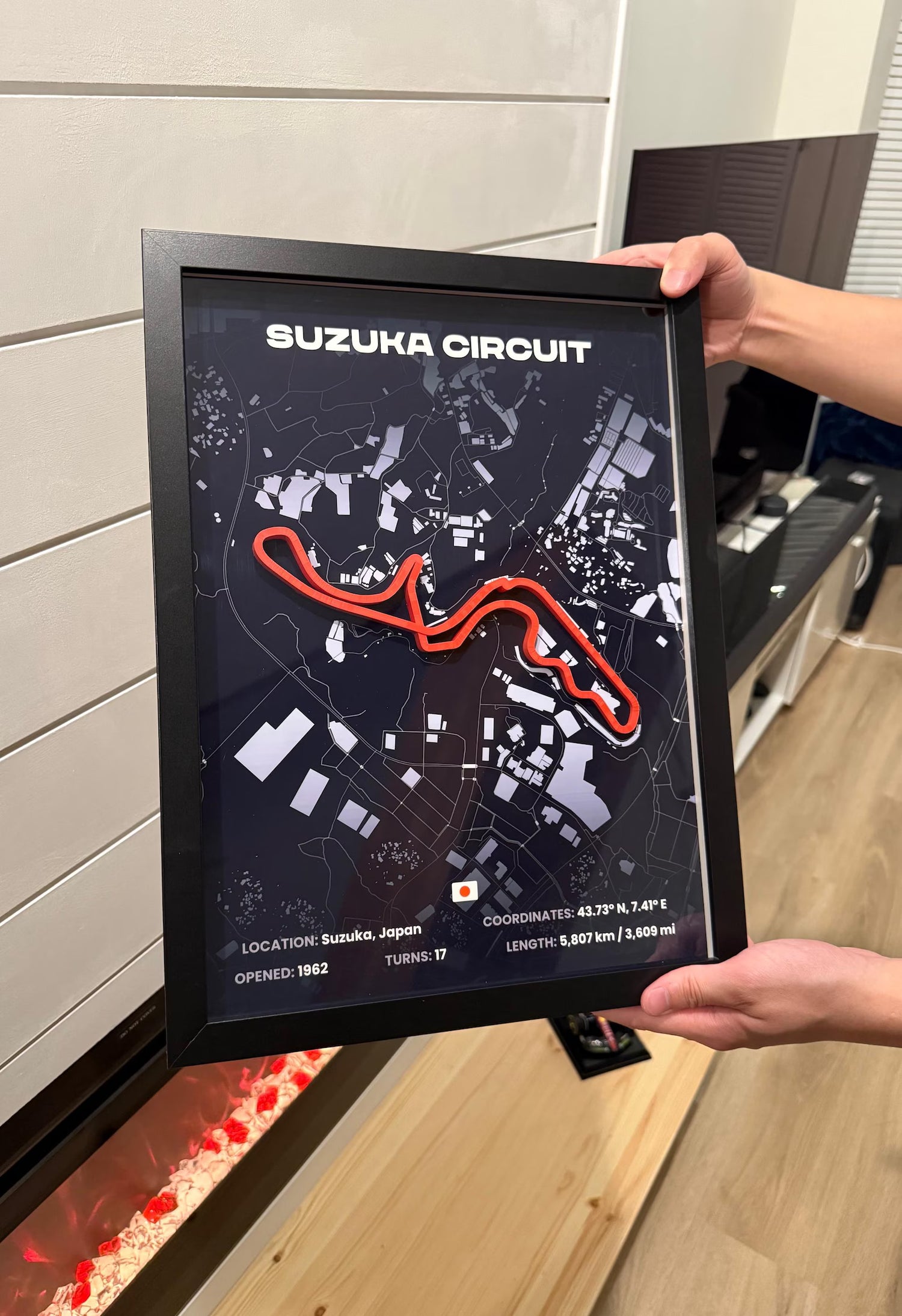 3D Formula Track Wall Art — Suzuka Circuit Edition