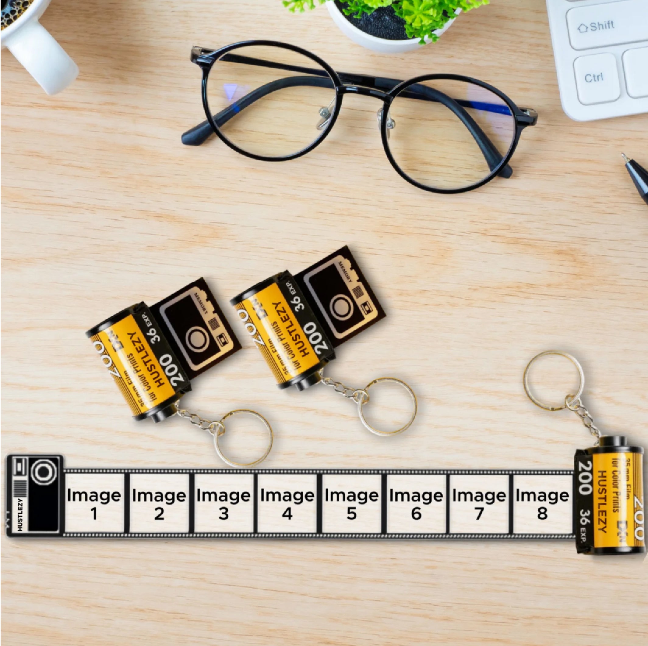 Buy Personalised Camera Roll Keychain Online in India - Hustlezy