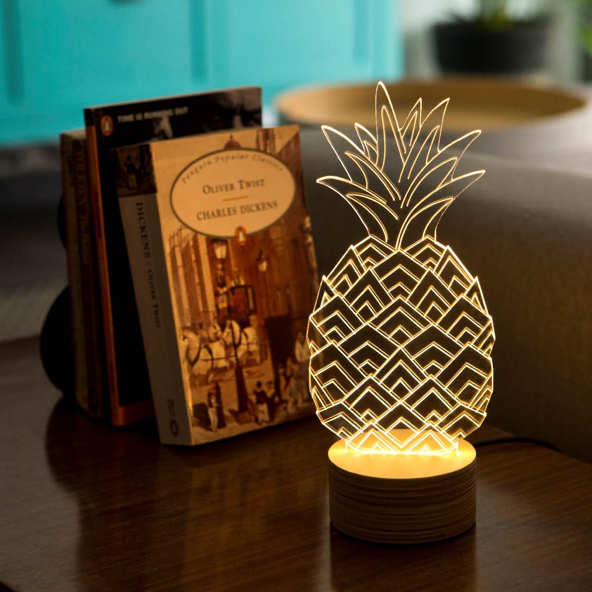 Pineapple Acrylic LED Table Lamp - HUSTLEZY