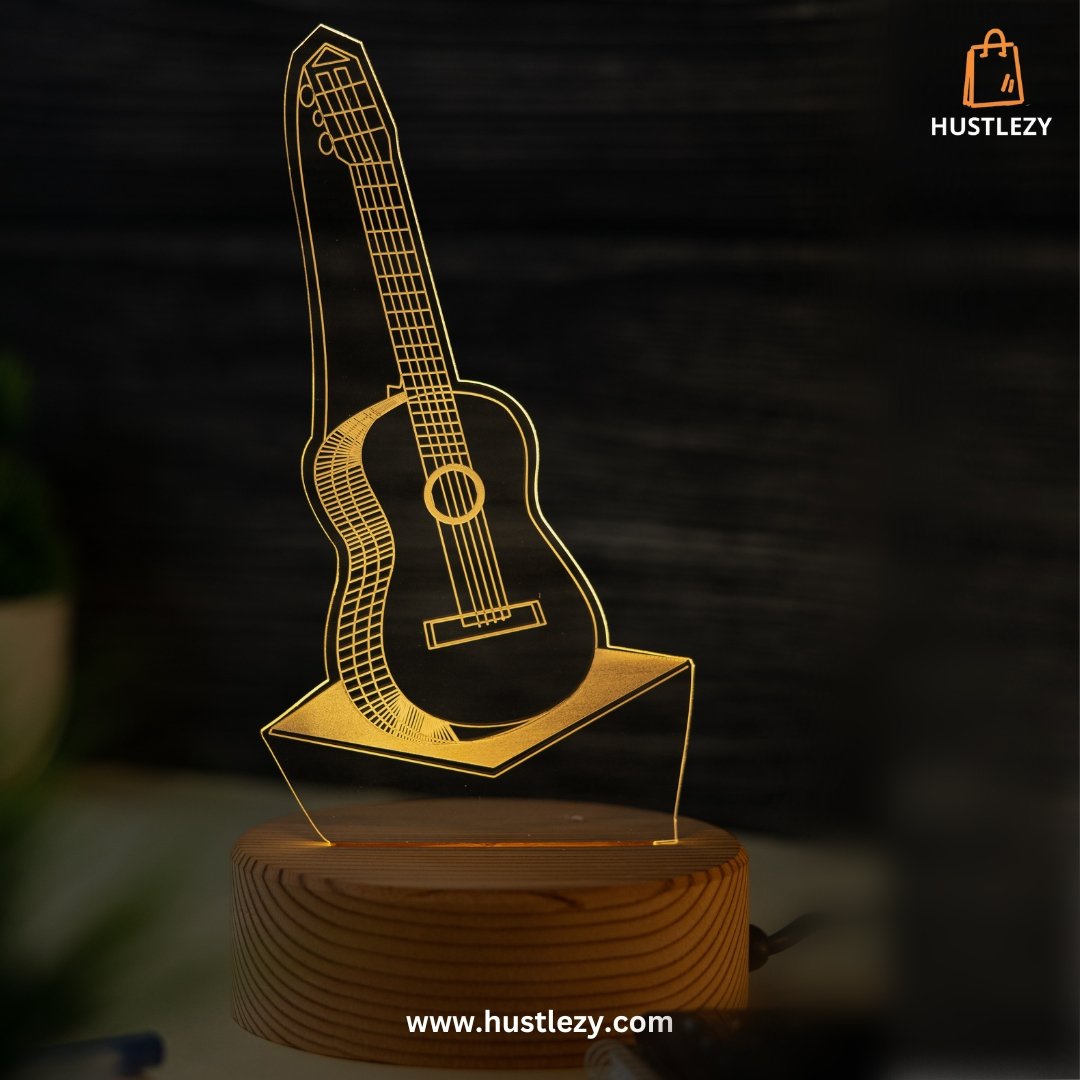 Guitar Acrylic Led Table Lamp - Hustlezy