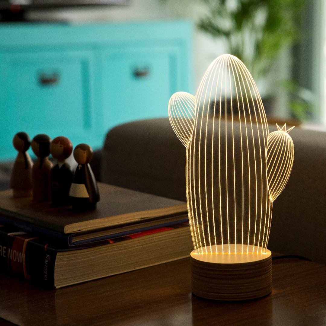 Cactus Acrylic LED Table Lamp