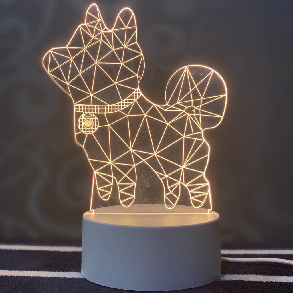 Lil Woof Acrylic LED Table Lamp