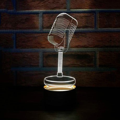 Microphone Acrylic LED Table Lamp