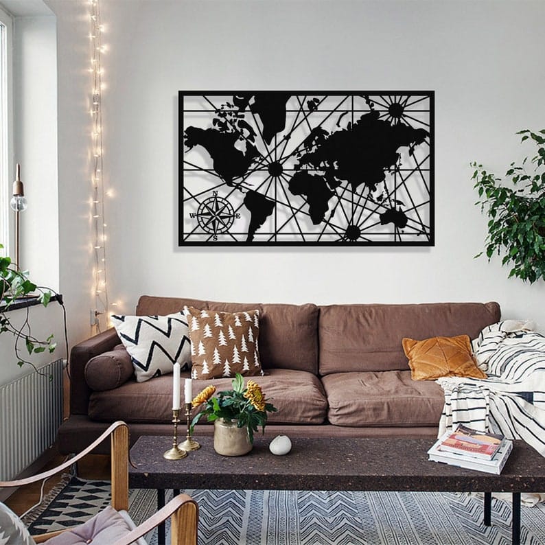 World Map LED Logo